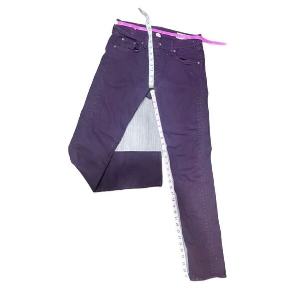 RAG & BONE DRE LOW RISE SLIM BOYFRIEND BURGUNDY 27 - Picture 7 of 7